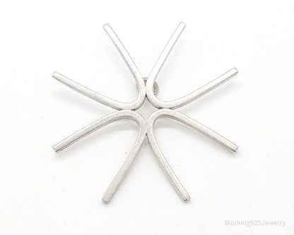 Large Vintage Modernist Sterling Silver Pendant