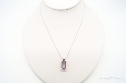 Vintage Amethyst Sterling Silver Adjustable Chain Necklace