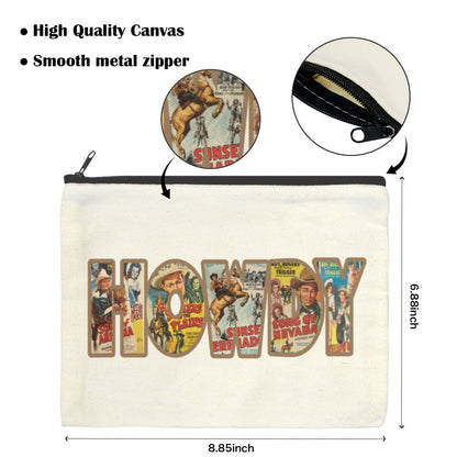 Vintag Howdy Cosmetic Bag Pack of 5 Made in America