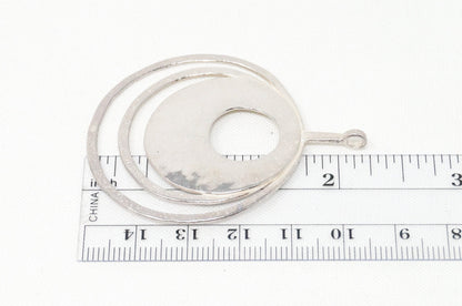 Retired Silpada Hammered Rings Sterling Silver Necklace Pendant