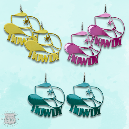 Howdy cowboy hat earring - LC