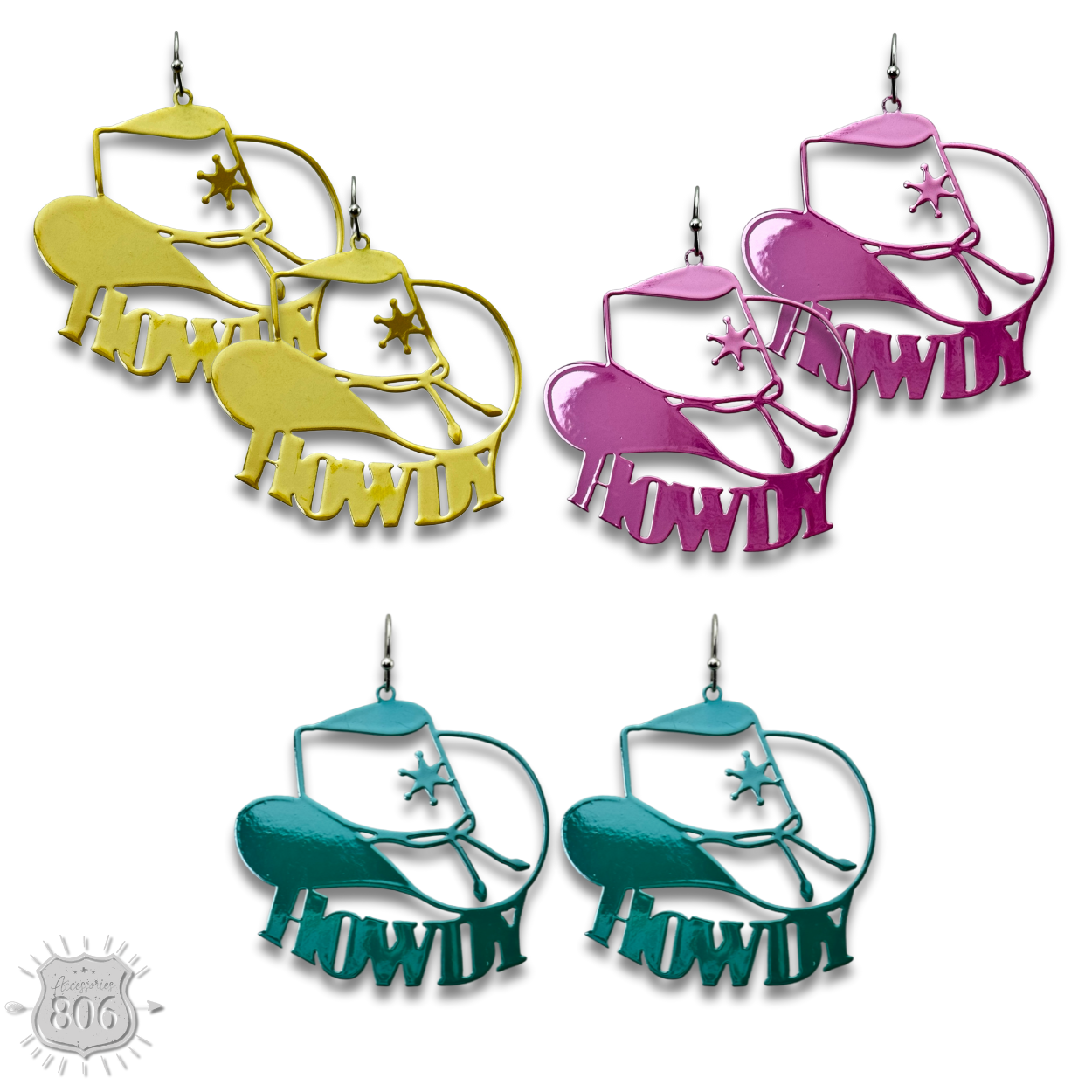 Howdy cowboy hat earring - LC
