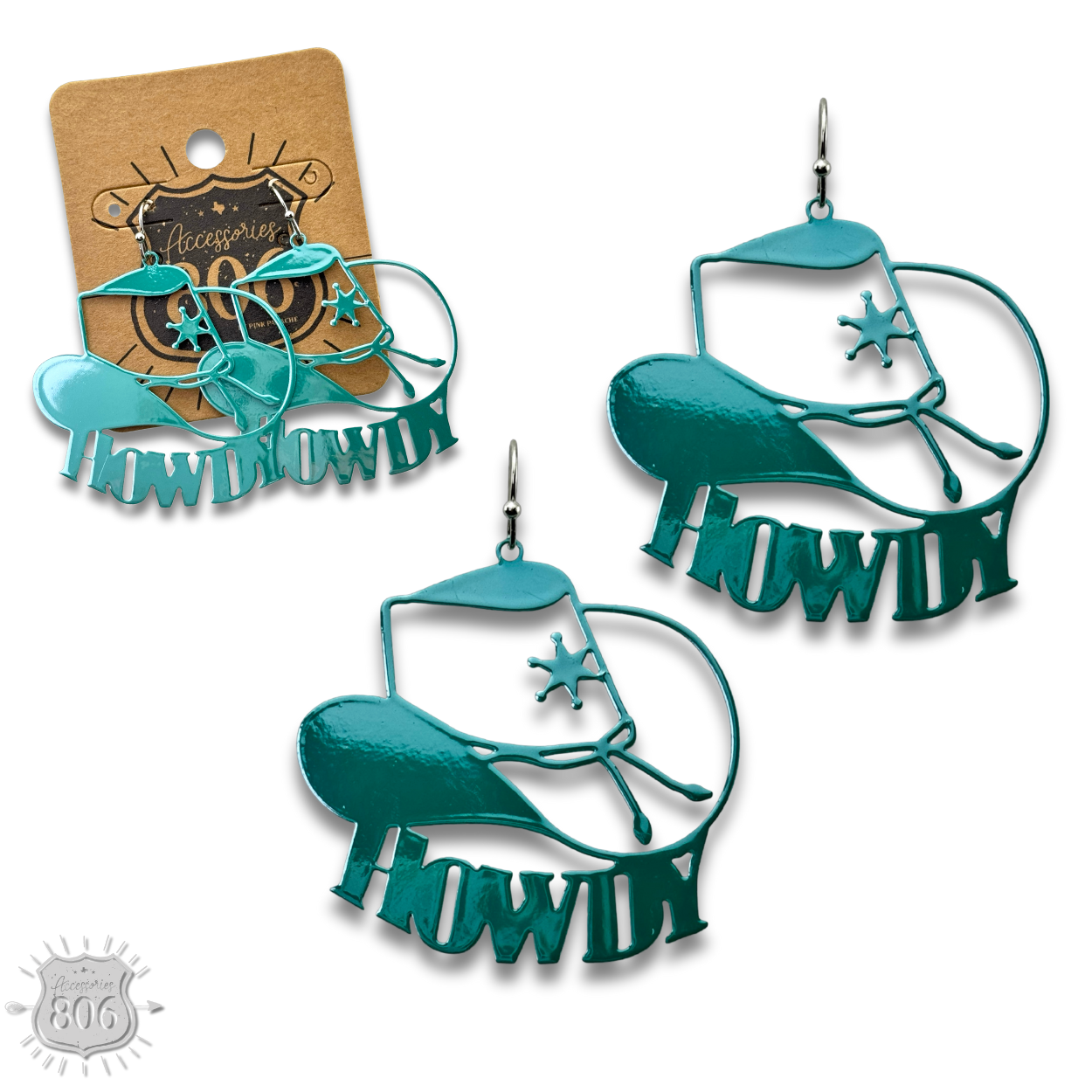 Howdy cowboy hat earring - LC