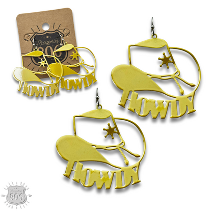 Howdy cowboy hat earring - LC