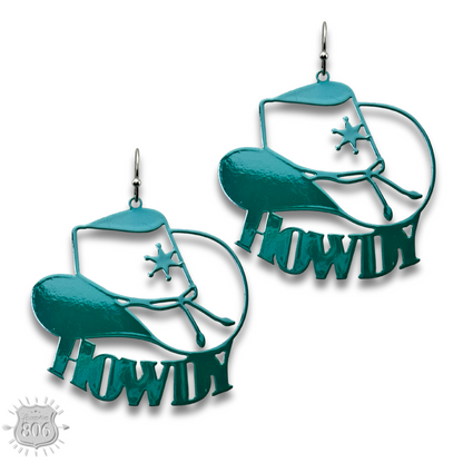 Howdy cowboy hat earring - LC