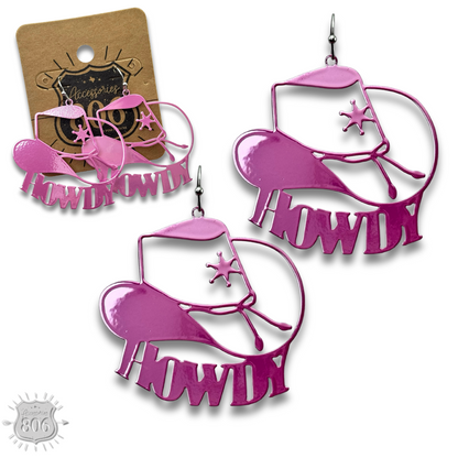Howdy cowboy hat earring - LC