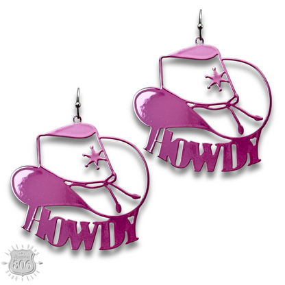 Howdy cowboy hat earring - LC