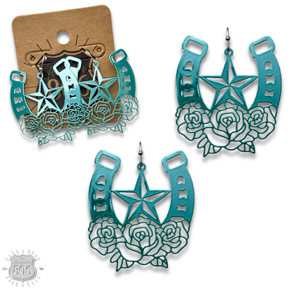 Flower horseshoe earring - LC