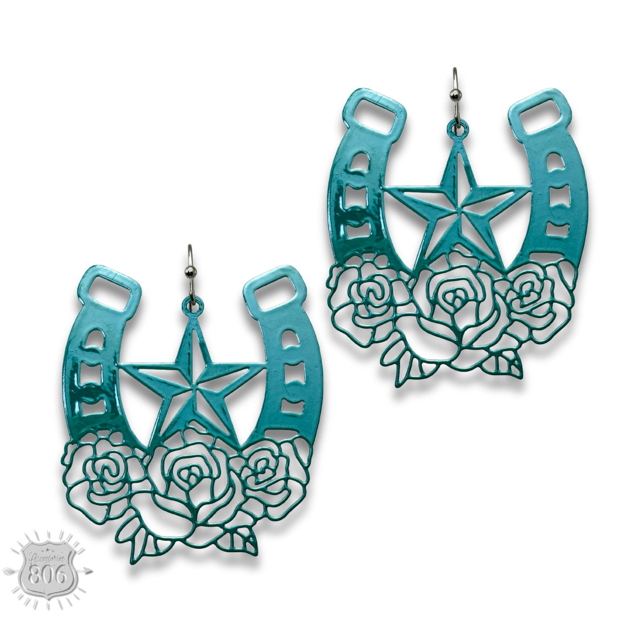 Flower horseshoe earring - LC