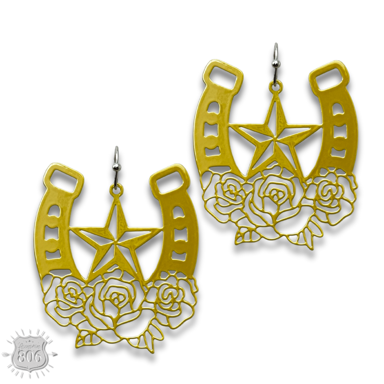 Flower horseshoe earring - LC