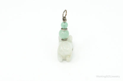 Vintage Carved Pig Jade Pendant