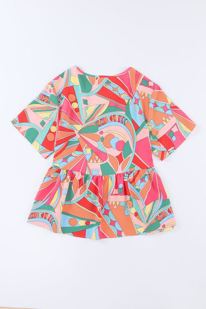 Kalani abstract Pattern Flowy Blouse