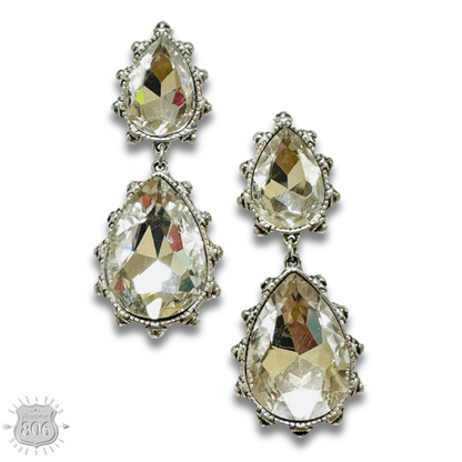 Western rhinestone teardrop earring - LC