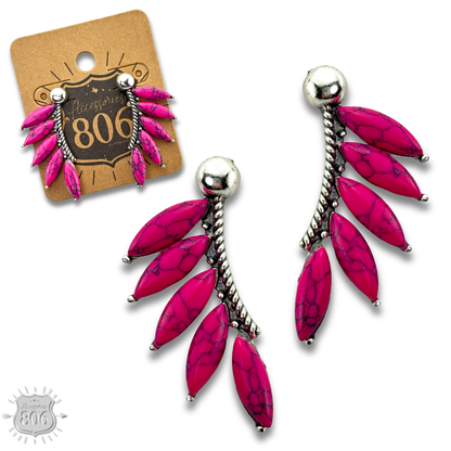 Marquise stone post earring - LC