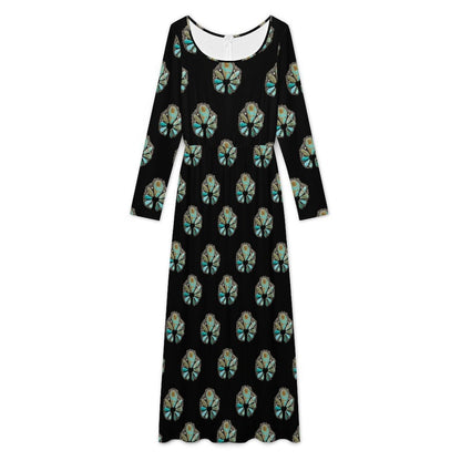 Baha Ranch Turquoise Naja Long Sleeve Jumpsuit