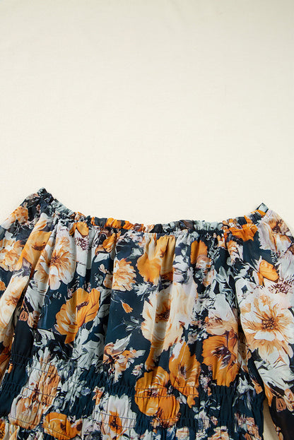 Azalea Sleeve Smocked Peplum Top