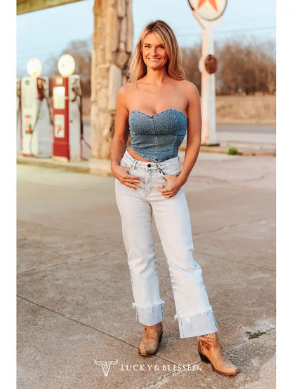 High Plains Trouser Jeans — Light Wash