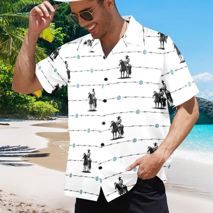 Baha Ranch Saddle Up Western Hawaiian Shirt Made in America