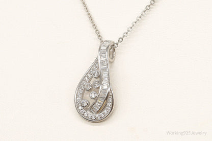 Designer Ryze Cubic Zirconia Sterling Silver Necklace