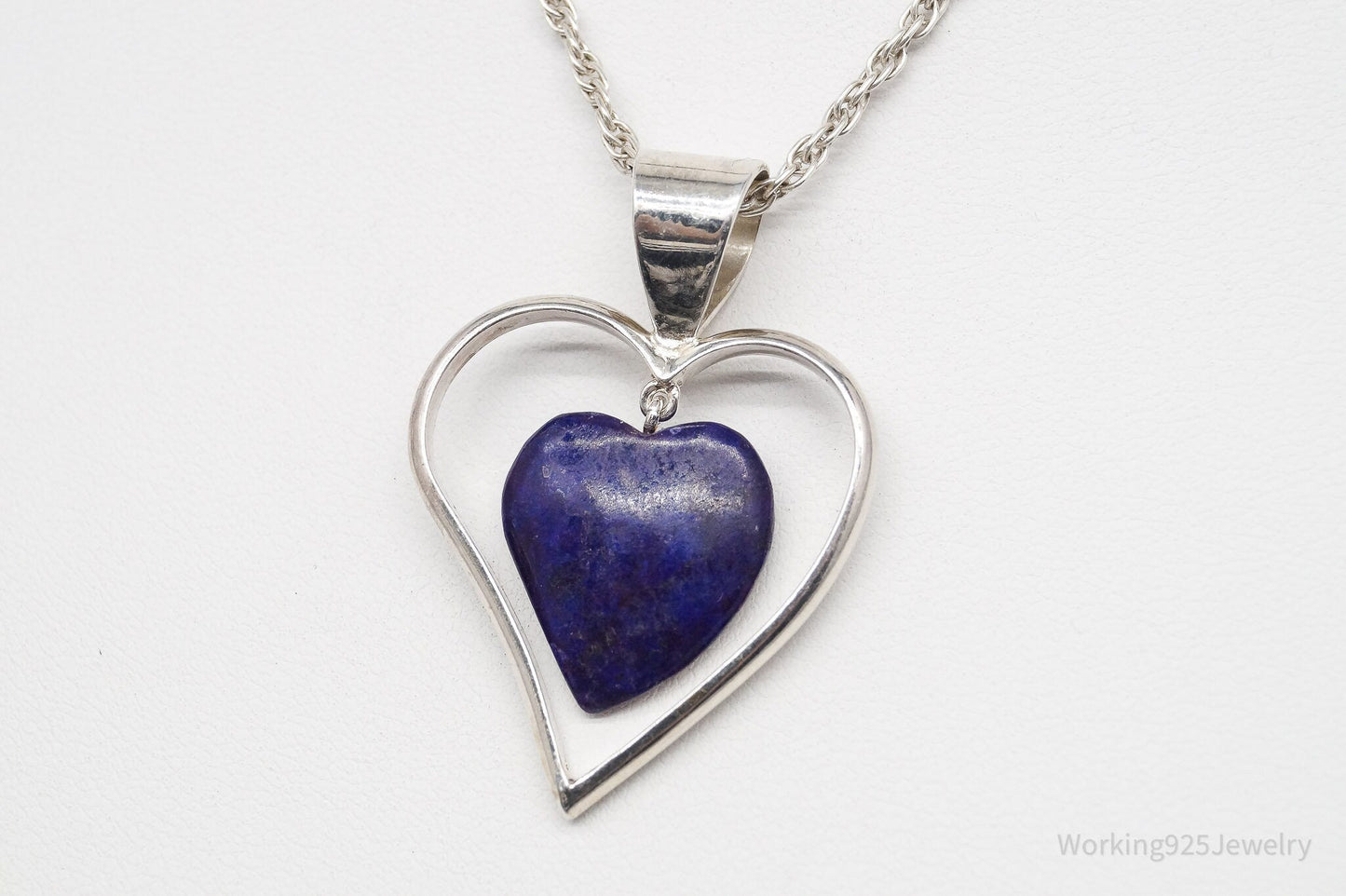 VTG Southwestern Desert Rose Trading Lapis Lazuli Sterling Silver Necklace