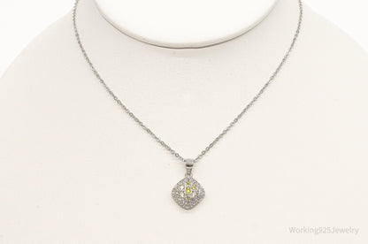Designer Ryze Cubic Zirconia Sterling Silver Necklace