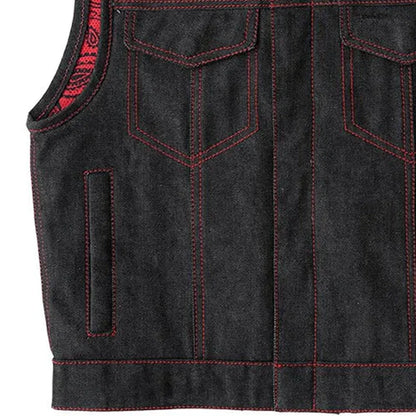 Ember Men's Motorcycle Denim Vest