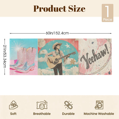 Baha Ranch Yeehaw Cowgirl Body Pillow Cover Made in America