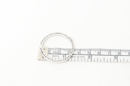 Vintage Cubic Zirconia Geometric Sterling Silver Necklace Pendant
