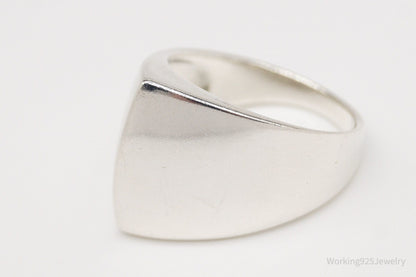 Vintage Modernist Style 950 Silver Ring - Size 10