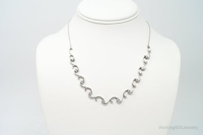 Art Deco Cubic Zirconia Sterling Silver Necklace