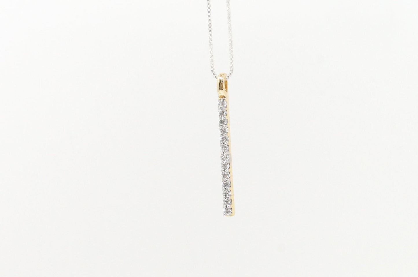 Vintage Designer Gold Vermeil Cubic Zirconia Sterling Silver Necklace Pendant