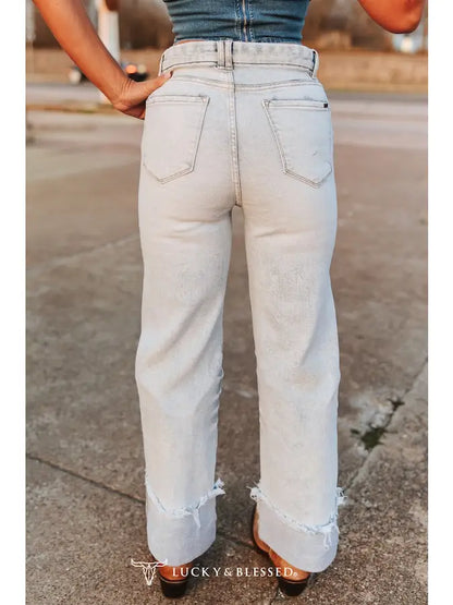 High Plains Trouser Jeans — Light Wash