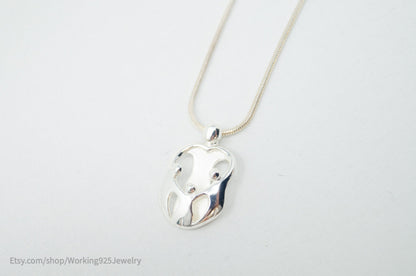 Vintage Designer Carolyn Pollack Relios Mothers Love Sterling Silver Necklace