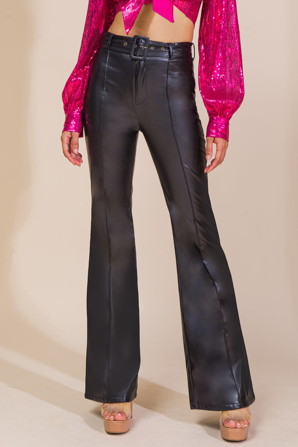 HOPE YOU KNOW FAUX LEATHER PANTS