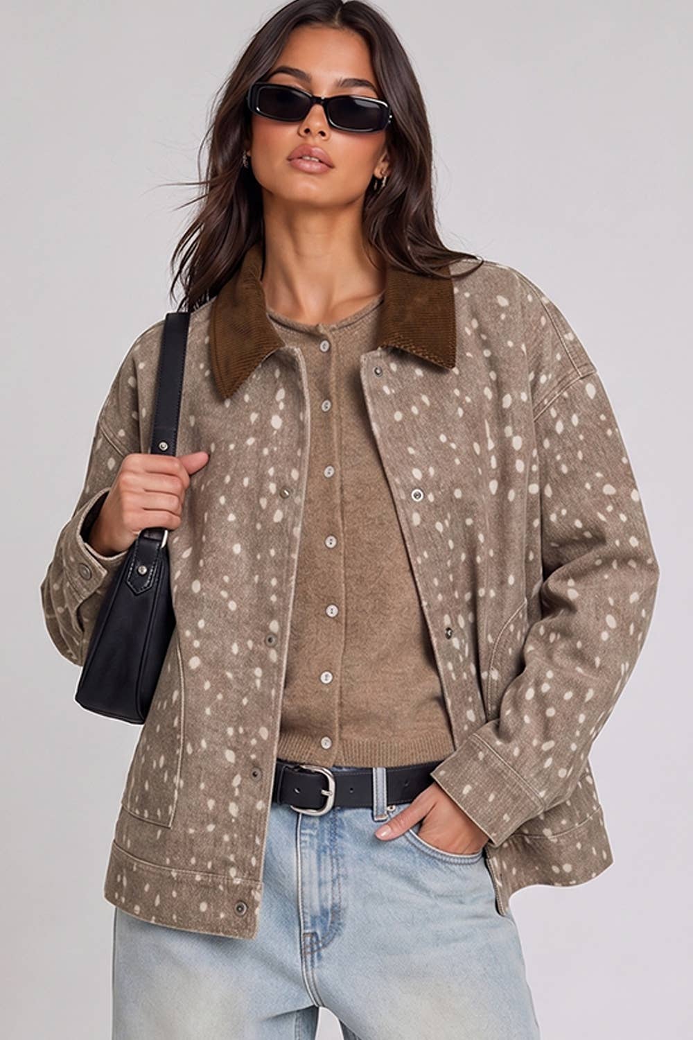 Camo & Bambi Print Western Jacket
