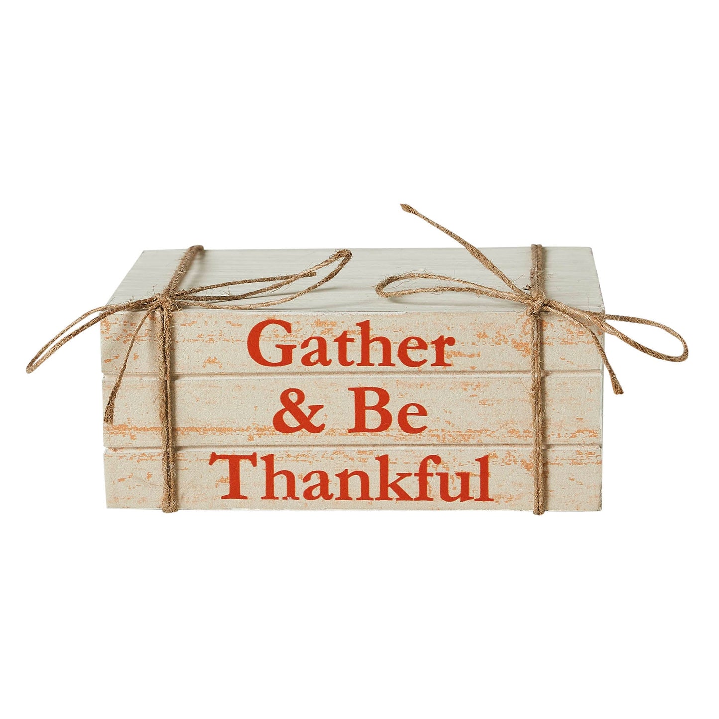VHC Gather & Be Thankful Faux Book Stack | Rustic Fall Farmhouse Decor