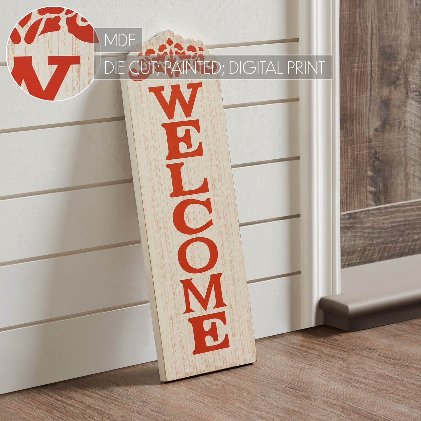 Fall Welcome Wooden Porch Sign – Vertical Autumn Entryway & Front Door Decor