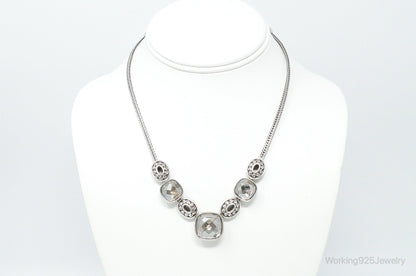 Designer Brighton 'Venus Rising" Crystal Toggle Sterling Silver Necklace