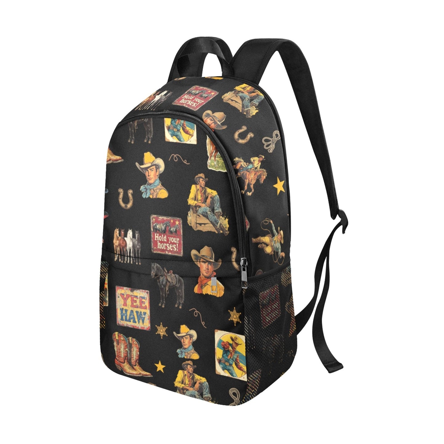 Vintage Cowboy Collage Western Backpack