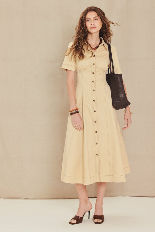 TREND ICON WOVEN MIDI DRESS