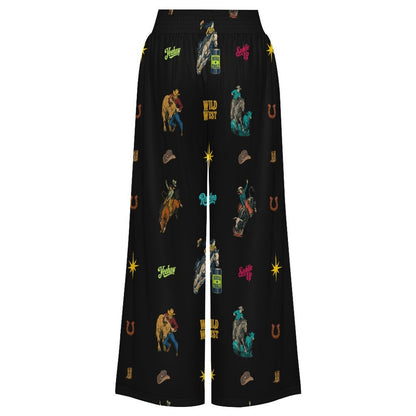 Baha Ranch The Last Roundup Rodeo High Waisted Wide Leg Pants