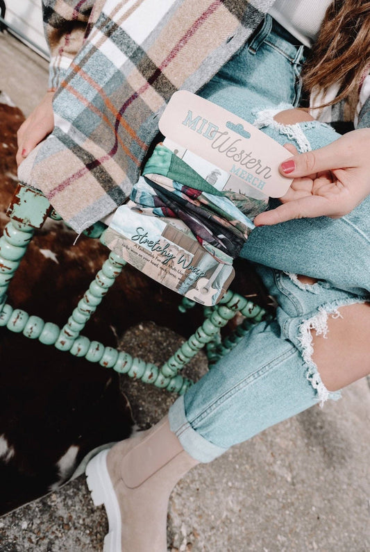 Cowboy Collage Stretchy Wrap