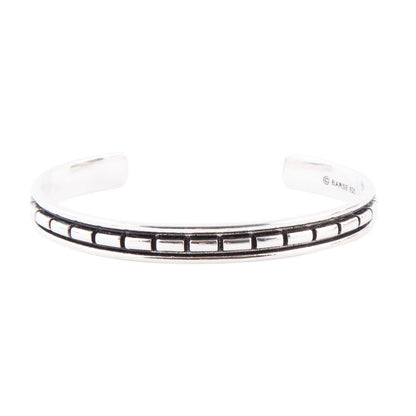 Geometric All Sterling Silver Cuff Bracelet