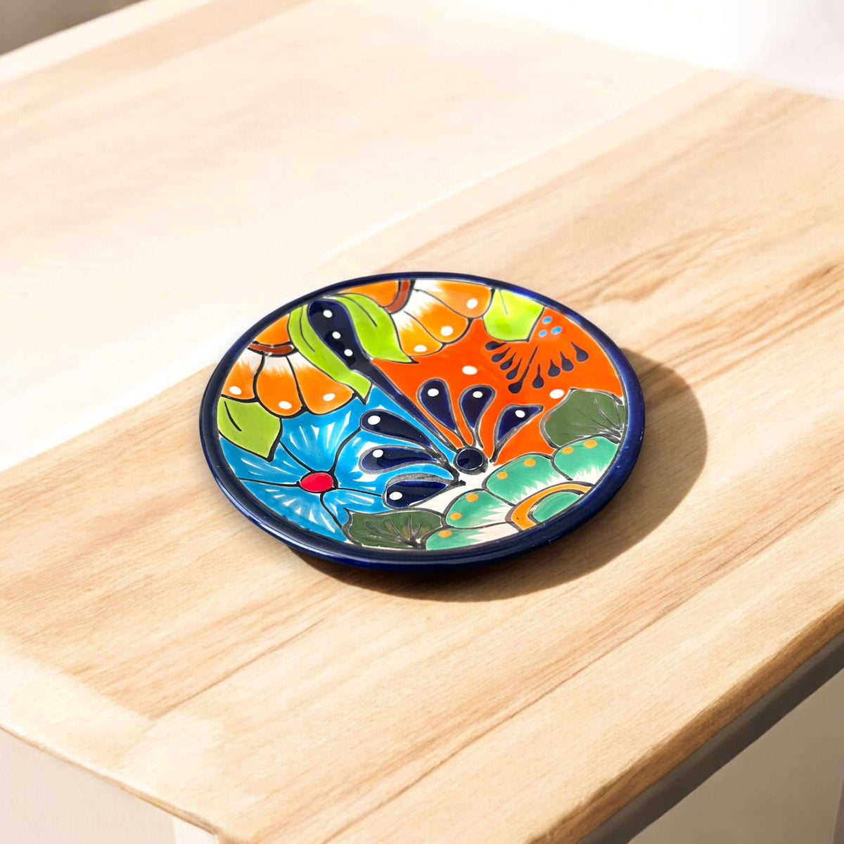 6" Talavera Dinner Plate | Colorful Mexican Dinnerware