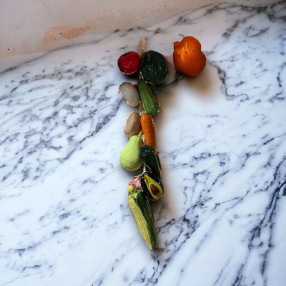 Mexican Fruit Ristra | Hand-Painted Hanging Kitchen Wall Art