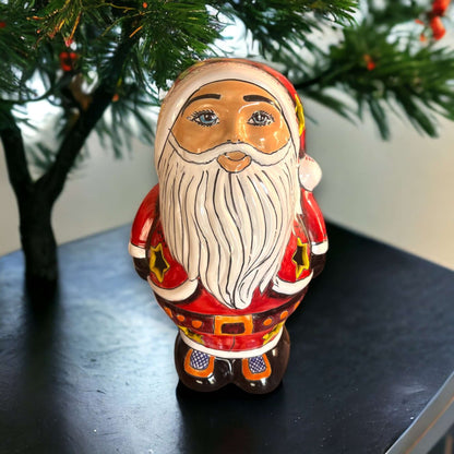 Talavera Santa Statue | Hand-Painted Holiday Decor
