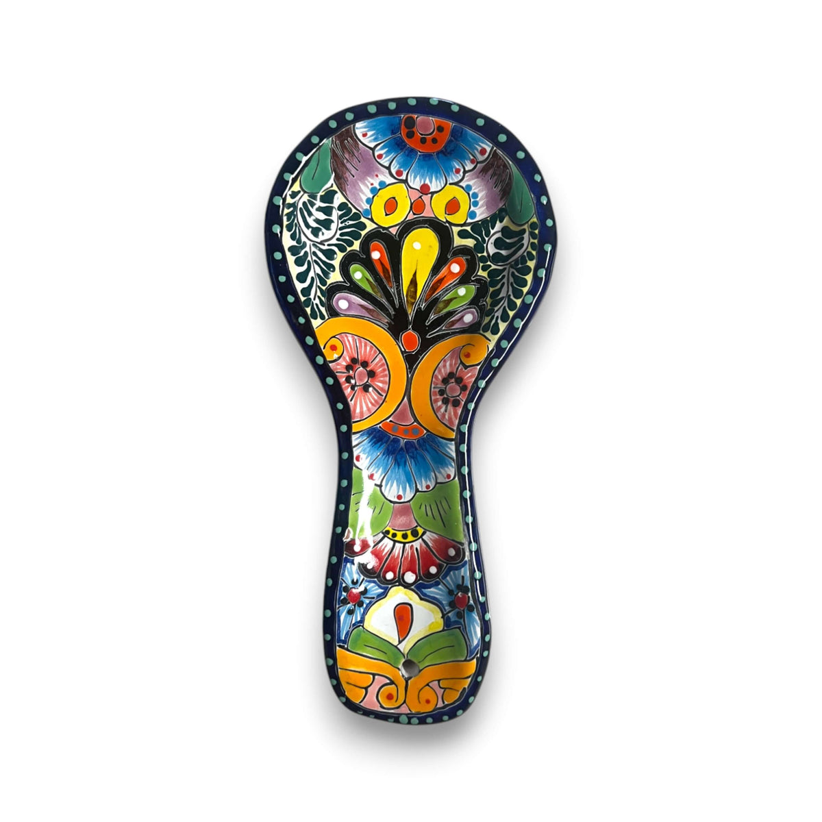 Hand-Painted Talavera Spoon Rest | Colorful Mexican Kitchen Decor