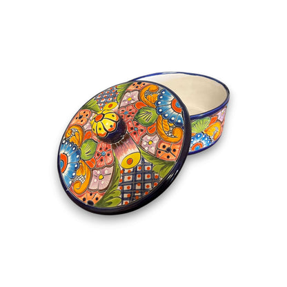 Talavera Tortilla Warmer | Hand-Painted Mexican Ceramic Dish