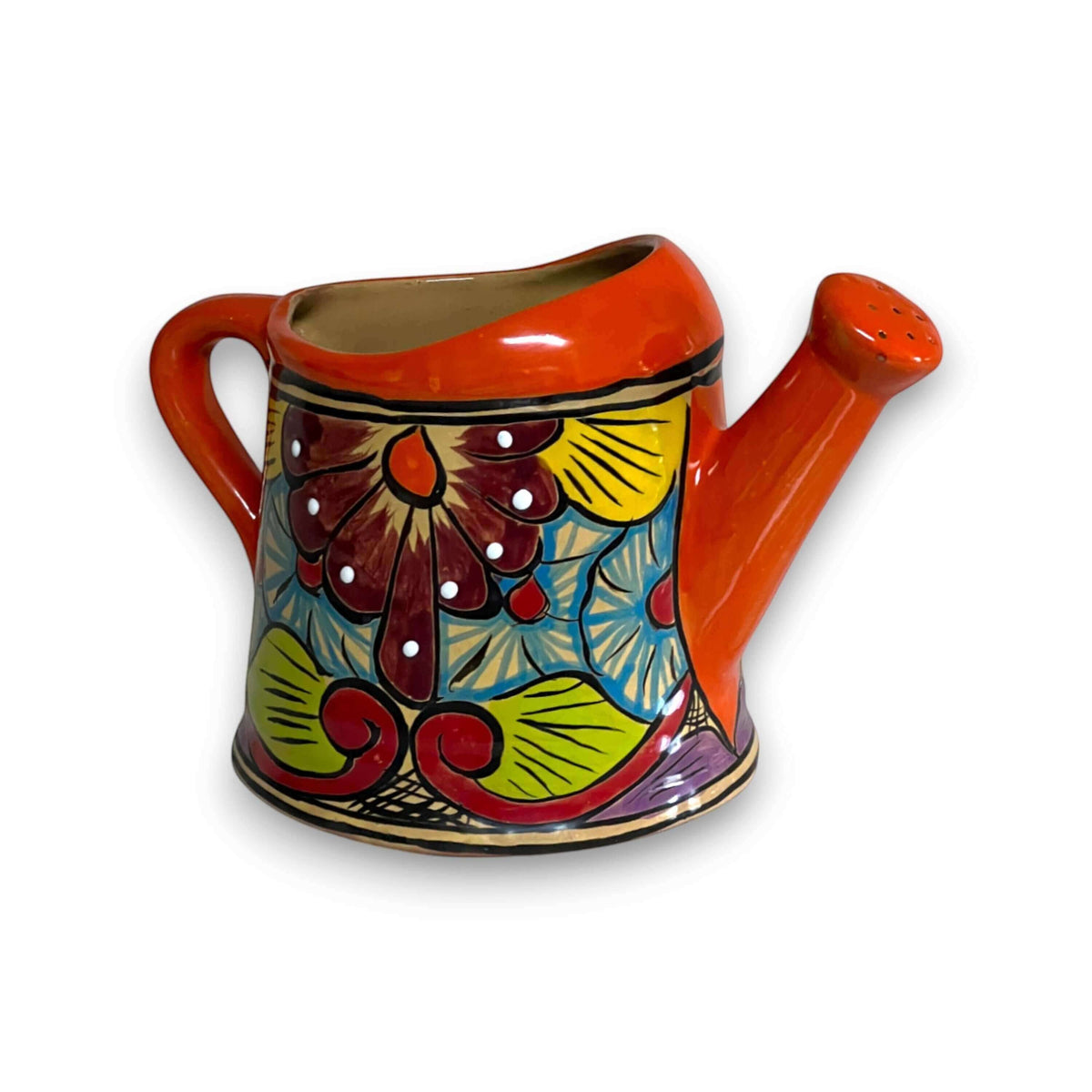 Talavera Watering Can Planter | Hand-Painted Mexican Pottery