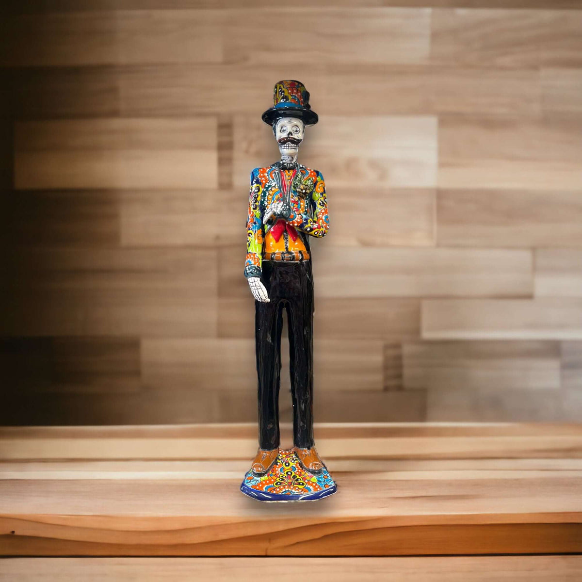 Talavera Skeleton Bride & Groom Set | Day of the Dead Pottery